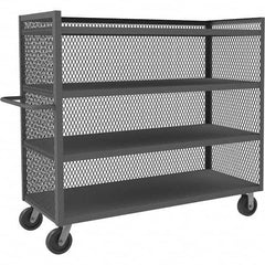 Durham - 3,000 Lb Capacity 4-Shelf 3-Sided Mesh Truck - Best Tool & Supply