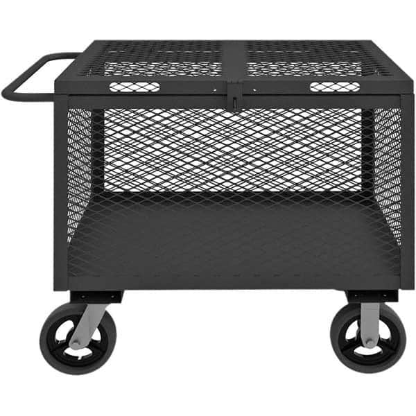 Durham - 2,000 Lb Capacity 1-Shelf 4-Sided Mesh Box Truck - Best Tool & Supply