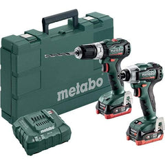 Metabo - Cordless Tool Combination Kits Voltage: 12 Tools: 1/4" Hex Compact Brushless Impact Driver; Compact Brushless Hammer Drill/Driver - Best Tool & Supply