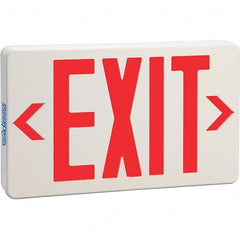 PRO-SOURCE - Illuminated Exit Signs Number of Faces: 2 Letter Color: Red - Best Tool & Supply