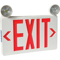 PRO-SOURCE - Combination Exit Signs Mounting Type: Universal Mount Number of Faces: 1; 2 - Best Tool & Supply