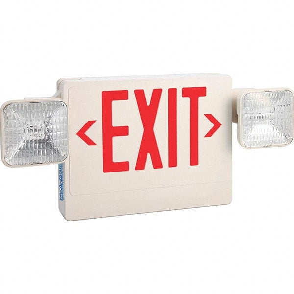 PRO-SOURCE - Combination Exit Signs Mounting Type: Ceiling Mount; Wall Mount Number of Faces: 1 - Best Tool & Supply