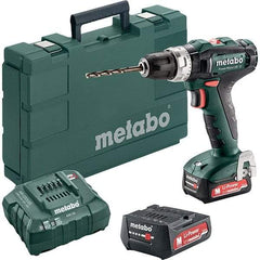 Metabo - 12 Volt 3/8" Keyless Chuck Cordless Hammer Drill - 0 to 21,000 BPM, 0 to 360 & 1,400 RPM, Reversible - Best Tool & Supply