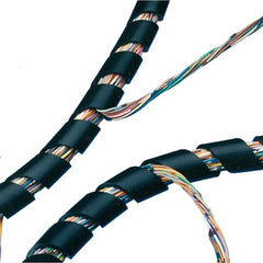 MM Newman - Cable Sleeves; Sleeve Type: Spiral Bundling; Expandable; Wire & Hose Harness; Automotive; Wrap-around; Spiral Wrap ; Inside Diameter (Decimal Inch): .2 ; Inside Diameter (Inch): .2 ; Color: Black ; Resistance Features: Alkali Resistant; Abras - Exact Industrial Supply