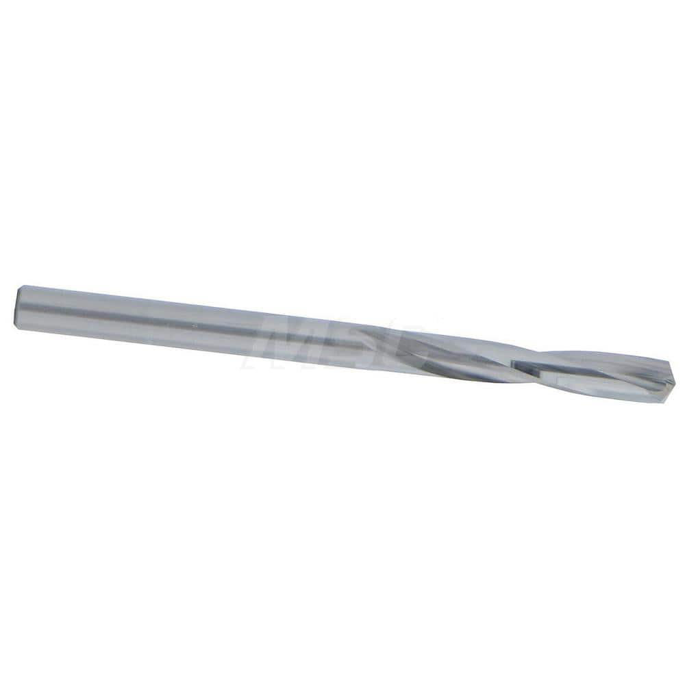 Screw Machine Length Drill Bit: 0.1378″ Dia, 135 °, Solid Carbide Bright/Uncoated, Right Hand Cut, Straight-Cylindrical Shank