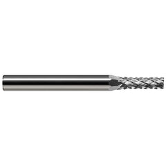 Harvey Tool - 3/16" Diam, 0.563" LOC, 3/16" Shank Diam, 9-Flute Burr-End Diamond-Pattern Router Bit