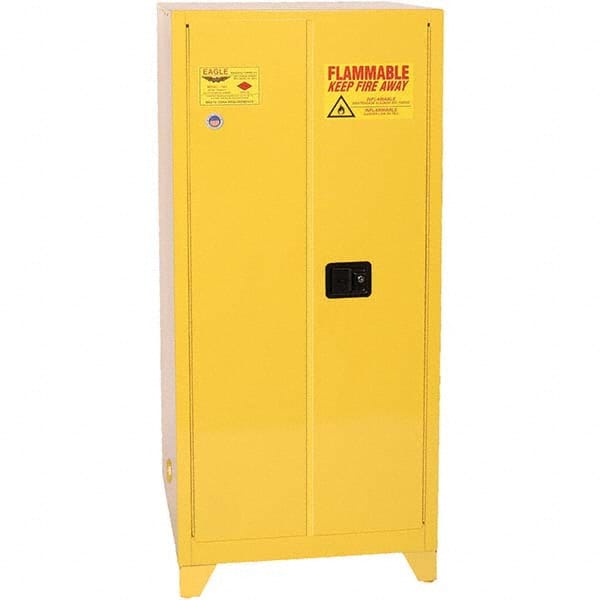 Eagle - Safety Cabinets Hazardous Chemical Type: Flammable and Combustible Liquids Color: Yellow - Best Tool & Supply