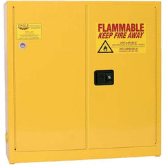 Eagle - Safety Cabinets Hazardous Chemical Type: Flammable and Combustible Liquids Color: Yellow - Best Tool & Supply