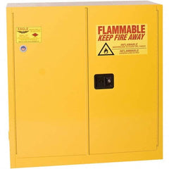 Eagle - Safety Cabinets Hazardous Chemical Type: Flammable and Combustible Liquids Color: Yellow - Best Tool & Supply