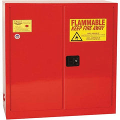 Eagle - Safety Cabinets Hazardous Chemical Type: Flammable and Combustible Liquids Color: Red - Best Tool & Supply