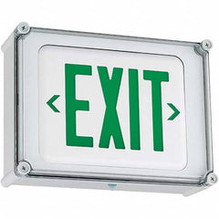 Hubbell Lighting - Illuminated Exit Signs Number of Faces: 1 Letter Color: Green - Best Tool & Supply