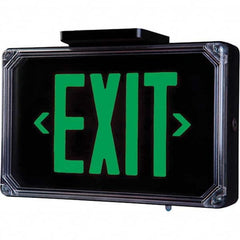 Hubbell Lighting - Illuminated Exit Signs Number of Faces: 2 Letter Color: Green - Best Tool & Supply