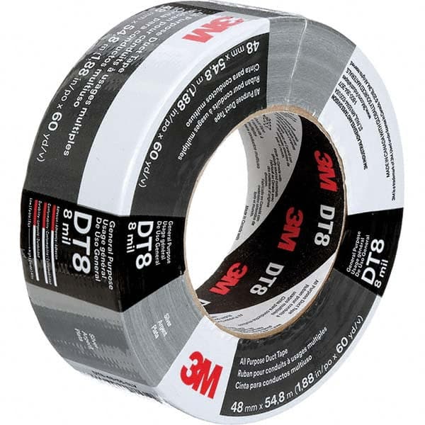 3M - 54.8m x 48mm x 8 mil Black Polyethylene Cloth Duct Tape - Best Tool & Supply