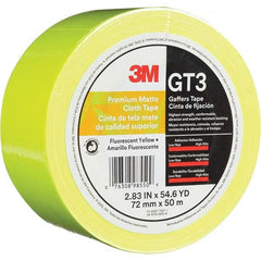 3M - 50m x 72mm x 11 mil Fluorescent Yellow Cotton Cloth Gaffers Tape - Best Tool & Supply