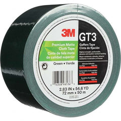 3M - 50m x 72mm x 11 mil Green Cotton Cloth Gaffers Tape - Best Tool & Supply