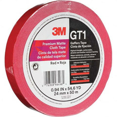 3M - 50m x 24mm x 11 mil Red Cotton Cloth Gaffers Tape - Best Tool & Supply