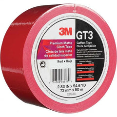 3M - 50m x 72mm x 11 mil Red Cotton Cloth Gaffers Tape - Best Tool & Supply