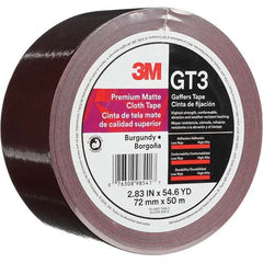 3M - 50m x 72mm x 11 mil Burgundy Cotton Cloth Gaffers Tape - Best Tool & Supply