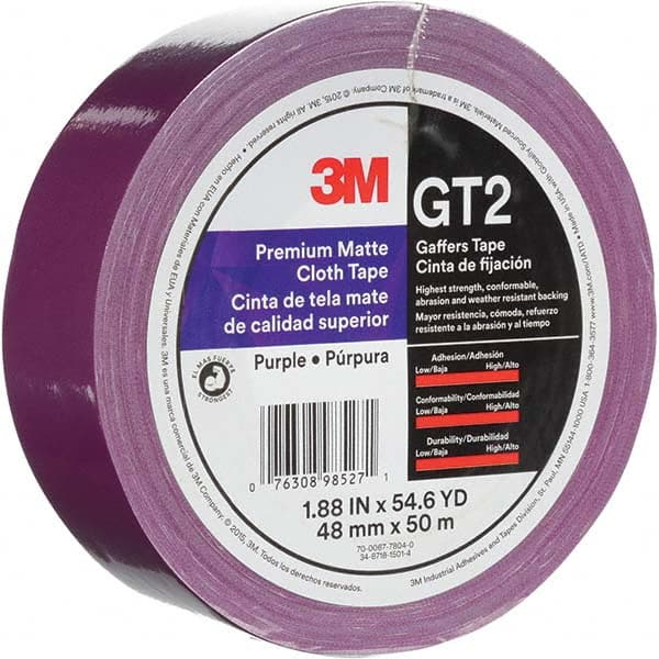 3M - 50m x 48mm x 11 mil Purple Cotton Cloth Gaffers Tape - Best Tool & Supply