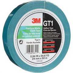 3M - 50m x 24mm x 11 mil Teal Cotton Cloth Gaffers Tape - Best Tool & Supply