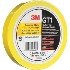 3M - 50m x 24mm x 11 mil Yellow Cotton Cloth Gaffers Tape - Best Tool & Supply