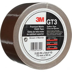 3M - 50m x 72mm x 11 mil Brown Cotton Cloth Gaffers Tape - Best Tool & Supply