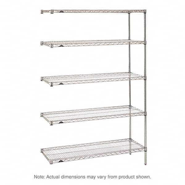 Metro - 2,000 Lb Capacity 5 Shelf Wire Shelving - Add-On Unit - Best Tool & Supply