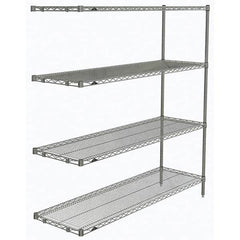 Metro - 2,000 Lb Capacity 4 Shelf Wire Shelving - Add-On Unit - Best Tool & Supply