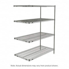 Metro - 2,000 Lb Capacity 4 Shelf Wire Shelving - Add-On Unit - Best Tool & Supply