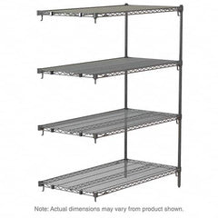 Metro - 2,000 Lb Capacity 4 Shelf Wire Shelving - Add-On Unit - Best Tool & Supply