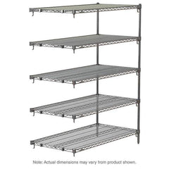 Metro - 2,000 Lb Capacity 5 Shelf Wire Shelving - Add-On Unit - Best Tool & Supply