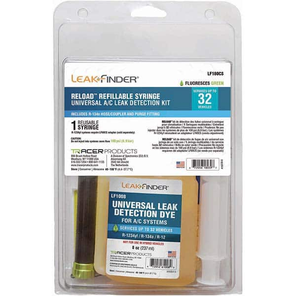 Leak Finder - Automotive Leak Detection Kits Type: A/C Dye Injection Kit Applications: A/C Systems - Best Tool & Supply