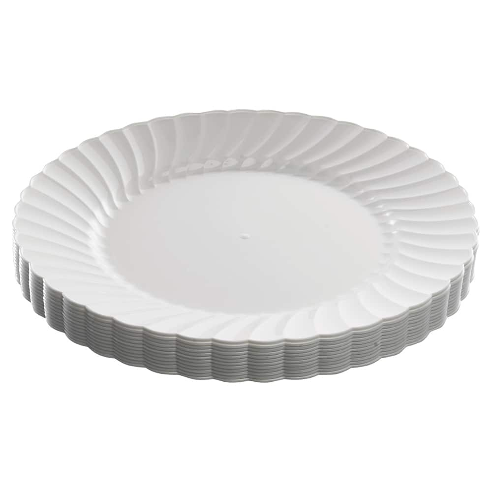 WNA - Paper & Plastic Cups, Plates, Bowls & Utensils; Breakroom Accessory Type: Plates ; Breakroom Accessory Description: Dinnerware-Plate; Plastic ; Color: White - Exact Industrial Supply