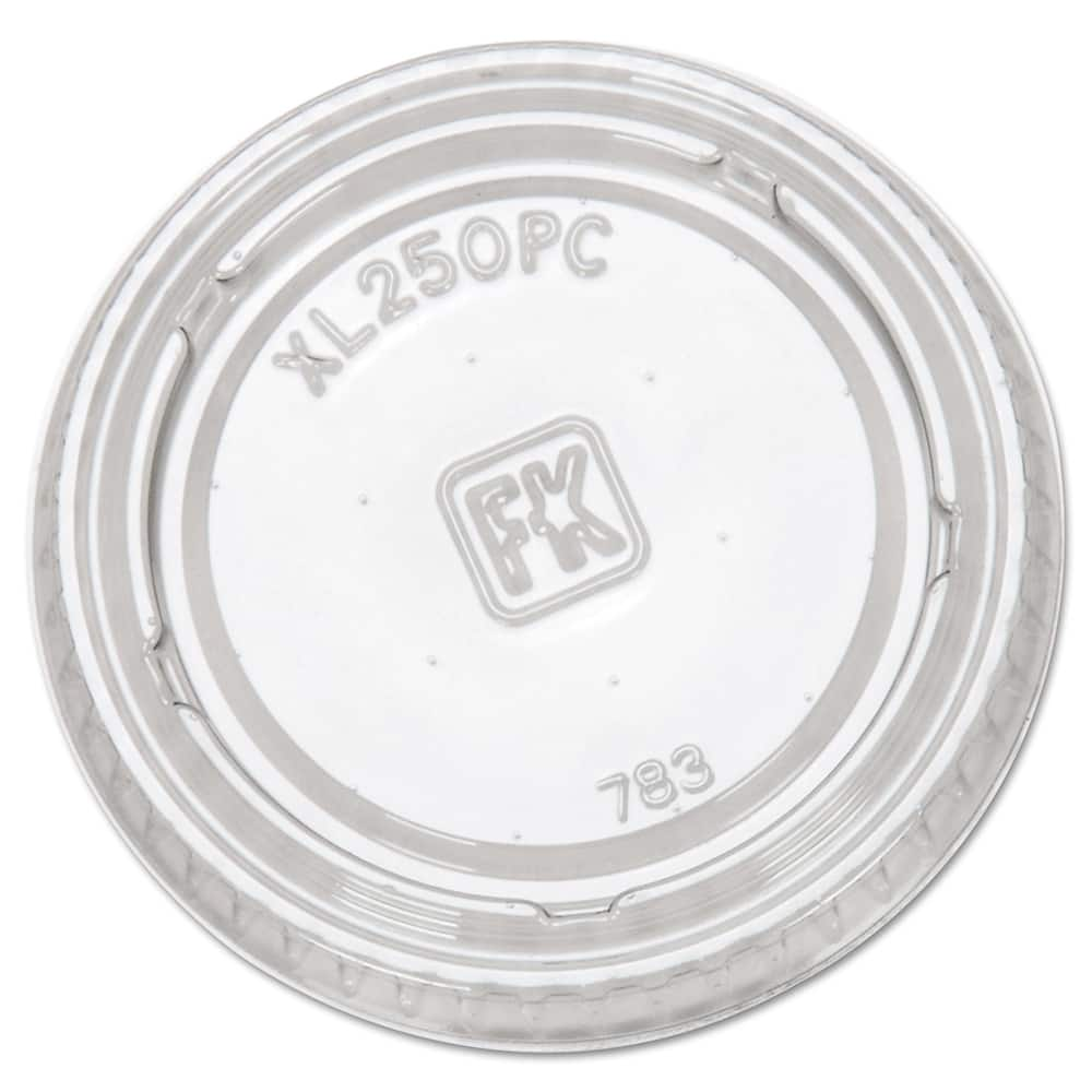 Fabri-Kal - Paper & Plastic Cups, Plates, Bowls & Utensils; Breakroom Accessory Type: Portion Cup Lids ; Breakroom Accessory Description: Cup Lids-Portion Cup ; Color: Clear - Exact Industrial Supply