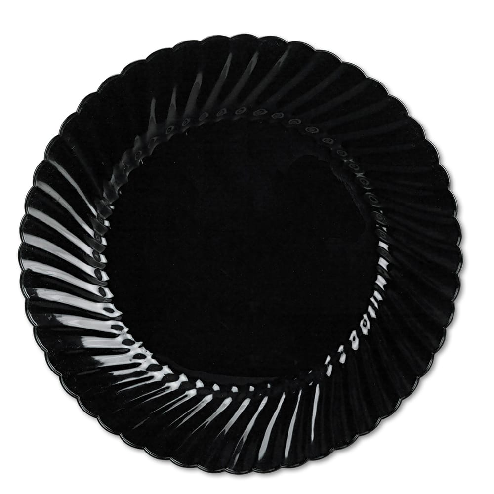 WNA - Paper & Plastic Cups, Plates, Bowls & Utensils; Breakroom Accessory Type: Plates ; Breakroom Accessory Description: Dinnerware-Plate; Plastic ; Color: Black - Exact Industrial Supply