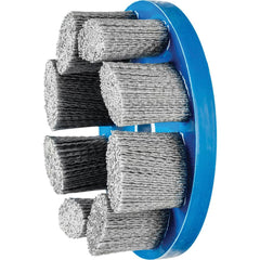 PFERD - Disc Brushes; Outside Diameter (Inch): 6 ; Grit: 80 ; Abrasive Material: Silicon Carbide ; Brush Type: Crimped ; Connector Type: Arbor ; Arbor Hole Size (Inch): 7/8 - Exact Industrial Supply