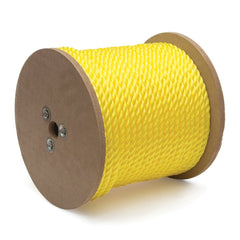 Mibro - Rope; Type: Twisted Rope ; Head/Holder Diameter (Inch): 1/2 ; Material: Polypropylene ; Load Capacity (Lb.): 420.000 ; Maximum Length: 300.00 ; Color: Yellow - Exact Industrial Supply