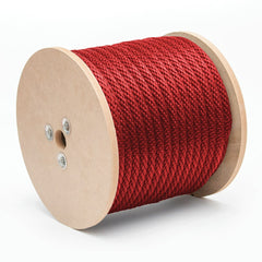 Mibro - Rope; Type: Solid Braid ; Head/Holder Diameter (Inch): 5/8 ; Material: Polypropylene ; Load Capacity (Lb.): 290.000 ; Maximum Length: 200.00 ; Color: Red - Exact Industrial Supply