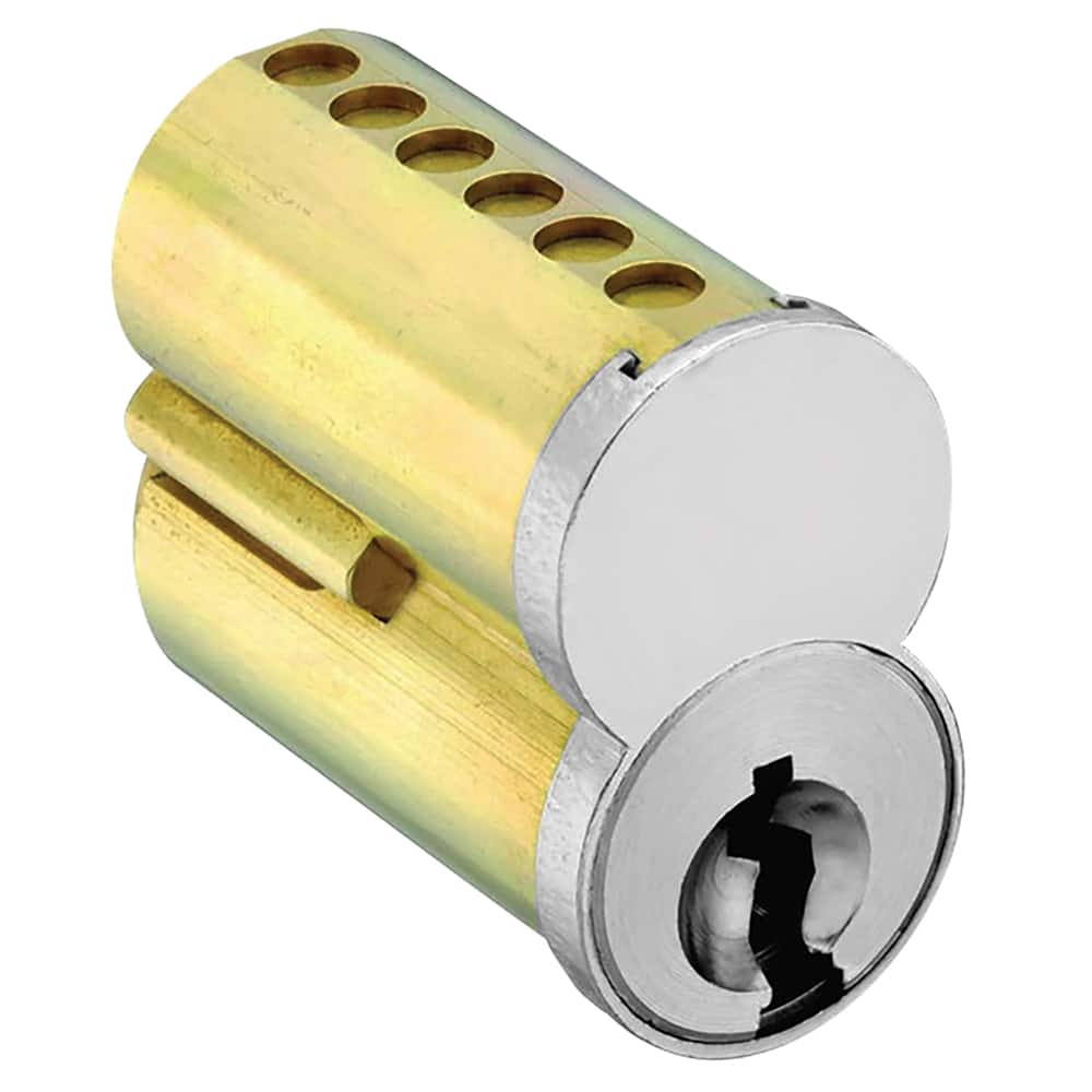 Arrow Lock - Cylinders; Type: Interchangeable Core ; Keying: HB Keyway ; Number of Pins: 7 ; Material: Brass ; Finish/Coating: Satin Chrome - Exact Industrial Supply