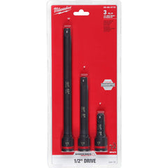 Milwaukee Tool - Socket Extension Sets; Tool Type: Extension Set ; Drive Size (Inch): 1/2 ; Number of Pieces: 4.000 - Exact Industrial Supply