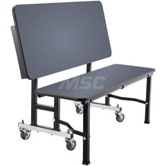 Mobile Work Center: 60″ OAD, 38″ OAH 250 lb Capacity, Medium Density Fibreboard & High Pressure Laminate Top, Navy Legacy