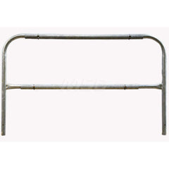 Heavy-Duty Guard Rail: Yellow, Galvanized, Steel 7-1/2″ Long, 42″ High, 2 Rails