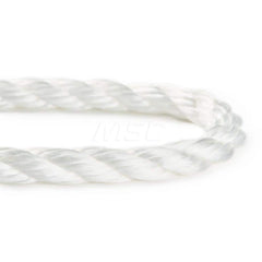 Rope; Rope Construction: 3 Strand Twisted; Material: Polyester; Nylon; Work Load Limit: 60 lb; Color: White; Maximum Temperature (F) ( - 0 Decimals): 265; Breaking Strength: 6384; Application: General Purpose; Rope Strand Count: 3; Package Type: Reel; Hea