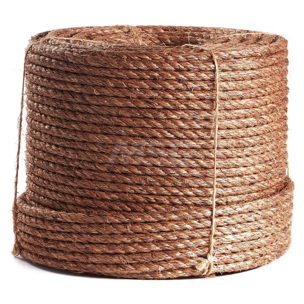 Rope; Rope Construction: 3 Strand Twisted; Material: Manila; Work Load Limit: 60 lb; Color: Brown (Natural); Breaking Strength: 1220; Application: General Purpose; Rope Strand Count: 3; Package Type: Coil; Additional Information: Additional Manufacturers