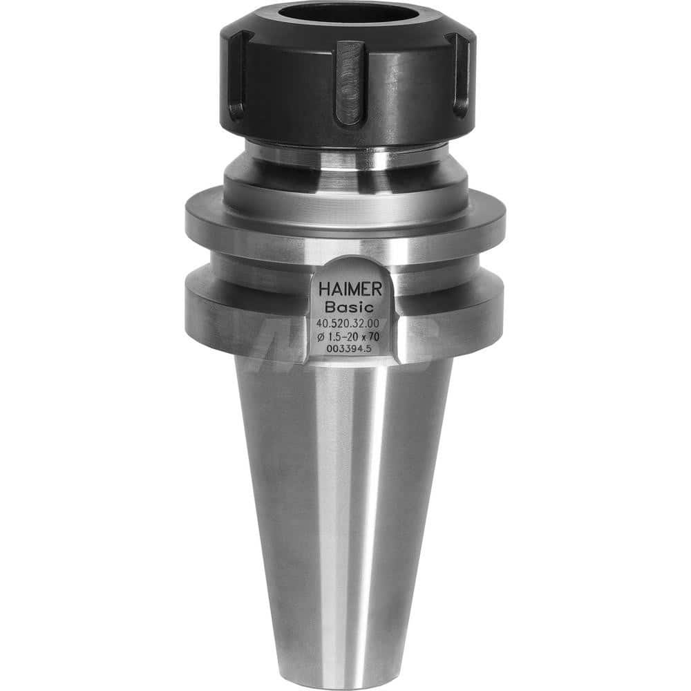 Collet Chuck: ER Collet, Taper Shank 70 mm Projection, Through Coolant