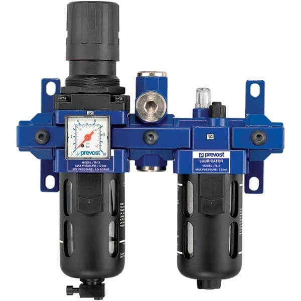 Prevost - Filter, Regulator & Lubricator (FRL) Units Configuration: 2 Pc. Filter/Regulator-Lubricator Body Type: Standard - Best Tool & Supply