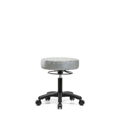 Lab Stool: Vinyl, 24″ Seat Width, 24″ Seat Depth Round Height