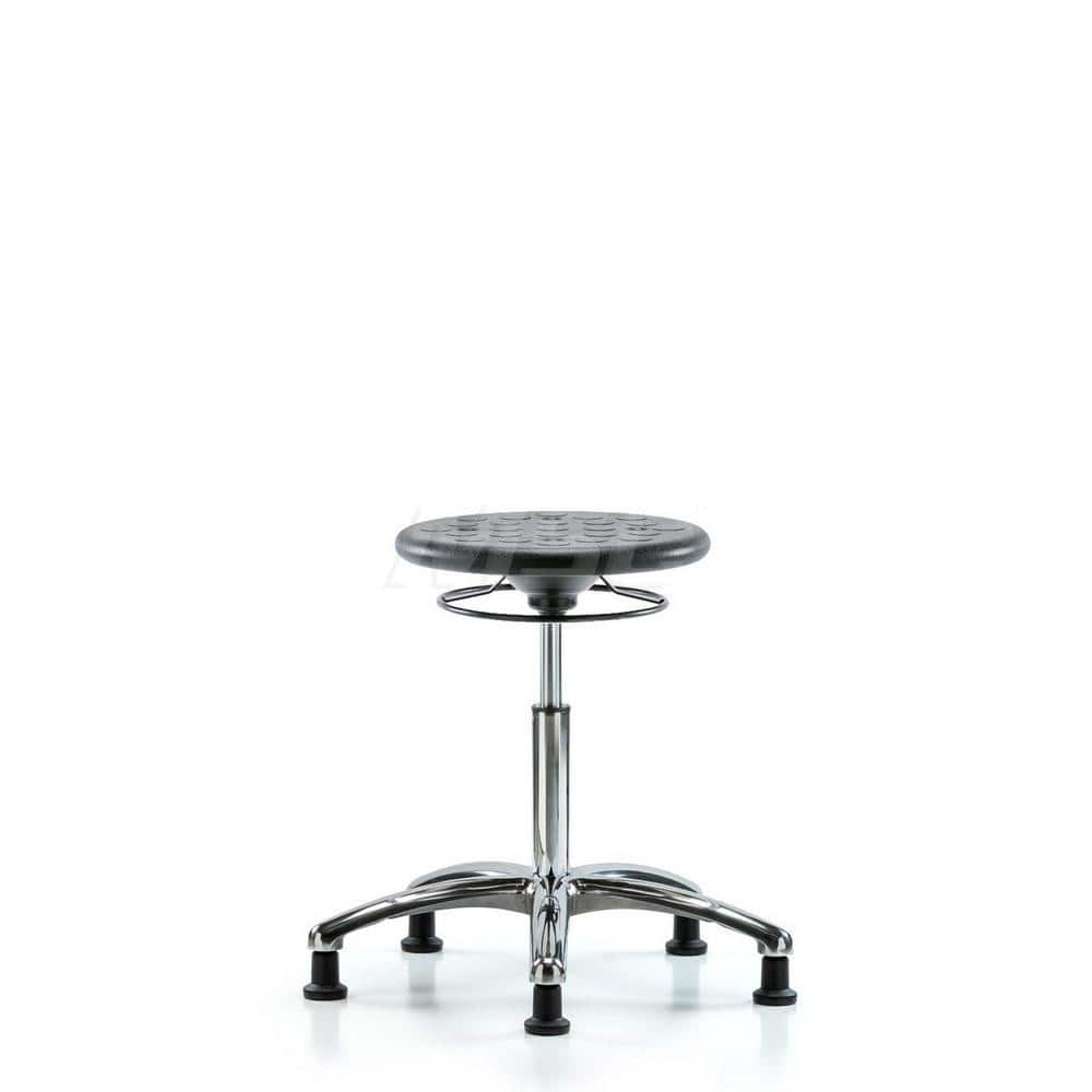 Lab Stool: Polyurethane, 25″ Seat Width, 25″ Seat Depth Round Height