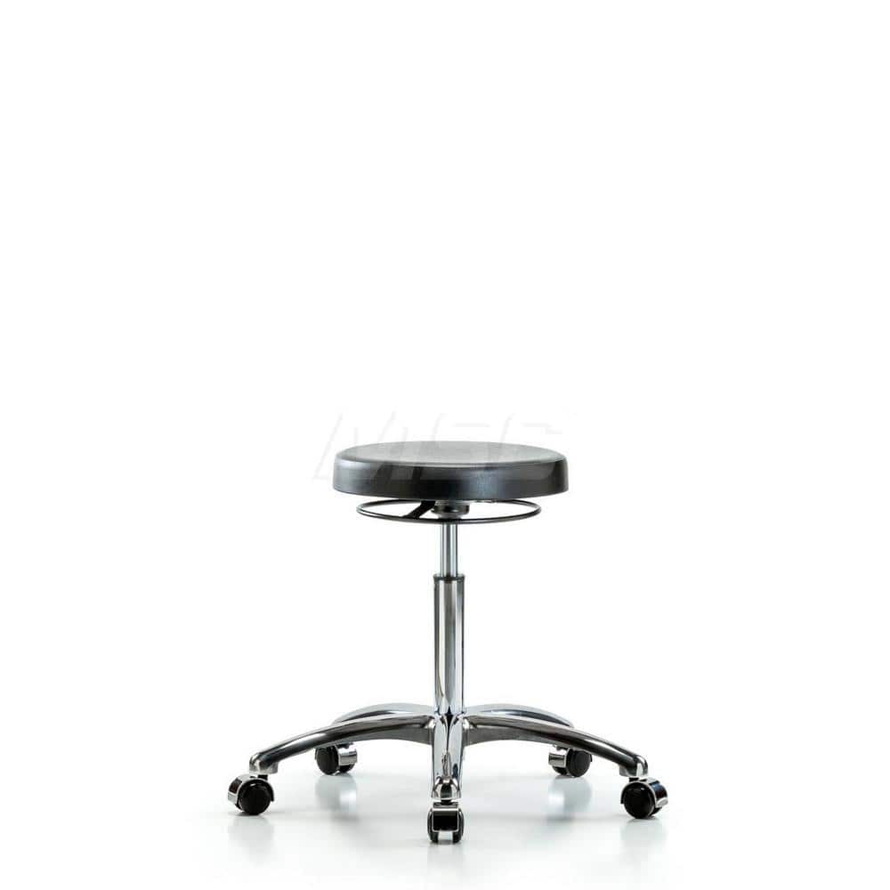 Lab Stool: Polyurethane, 25″ Seat Width, 25″ Seat Depth Round Height