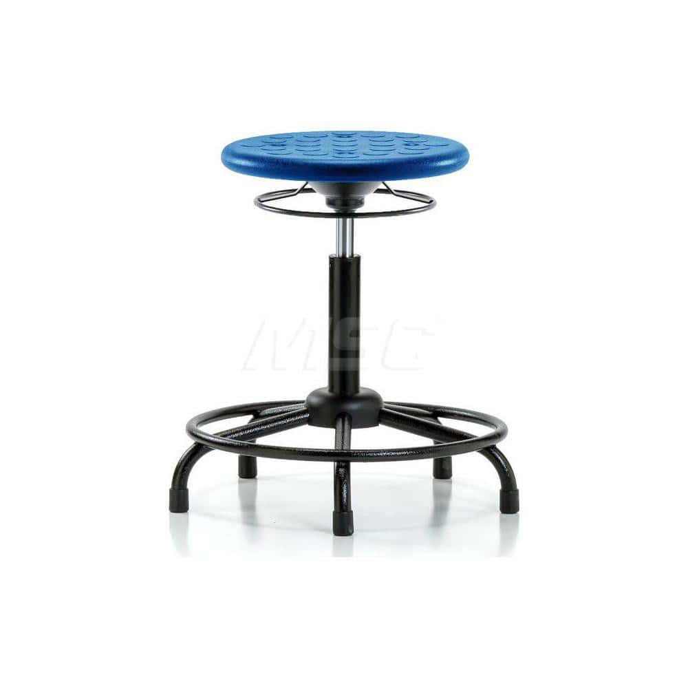 Lab Stool: Polyurethane, 24″ Seat Width, 24″ Seat Depth Round Height